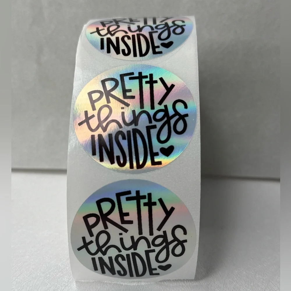 Pretty things inside sticker for small business | thank you sticker 2 inch round